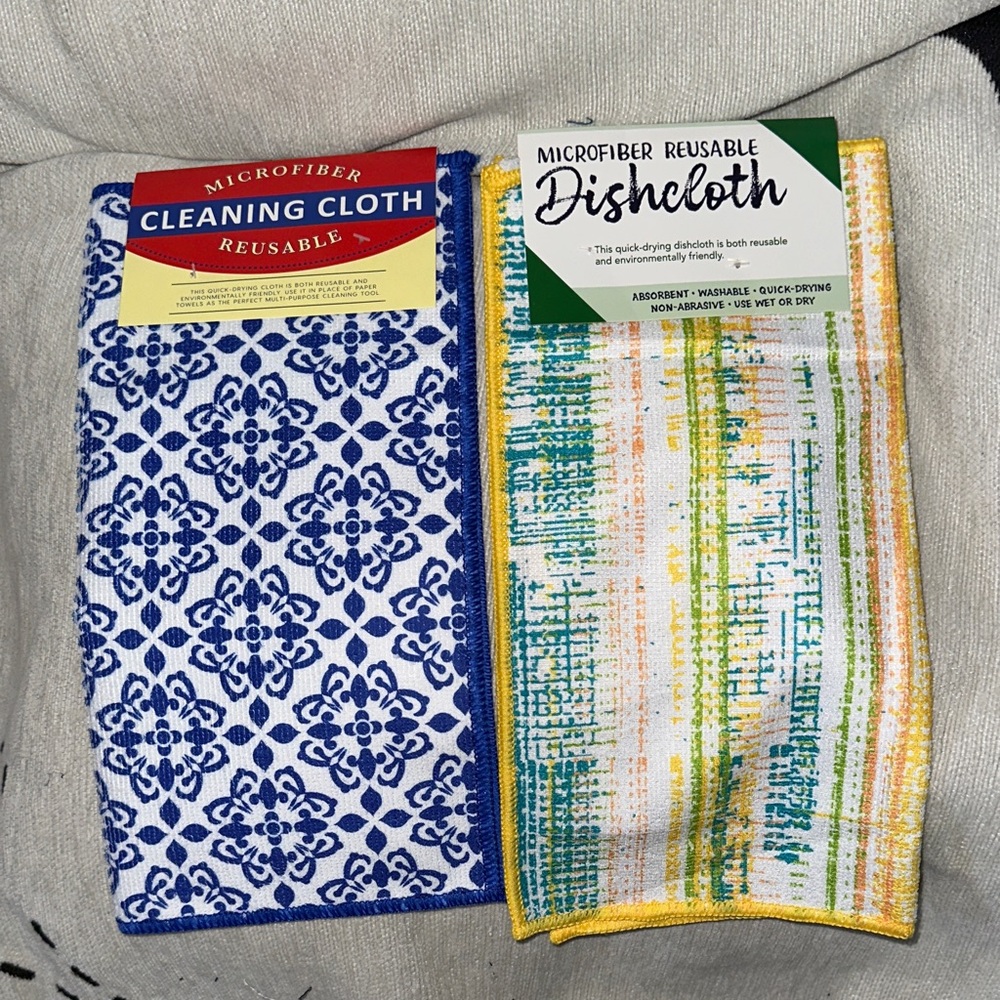 Microfiber Cleaning and Dishcloth Set New